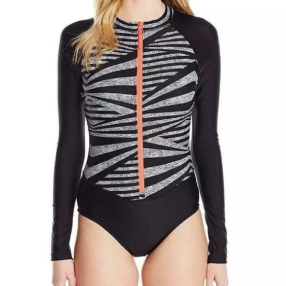 Speedo Long Sleeve One Piece Swimsuit - Picture 2 of 5